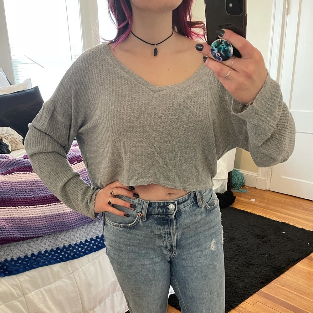 Gray Waffle Shirt
